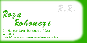 roza rohonczi business card