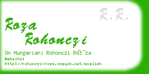 roza rohonczi business card